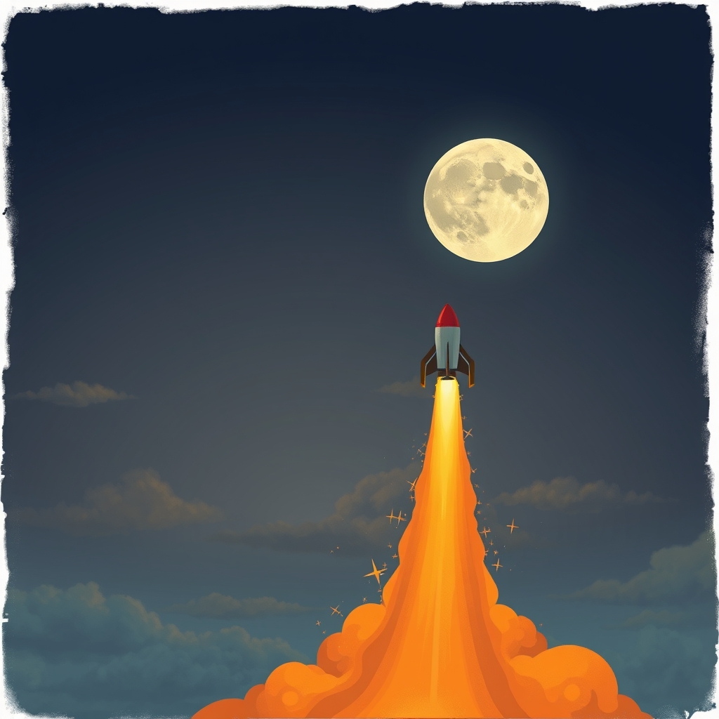 Begin to create a scenario with the text prompt “full moon