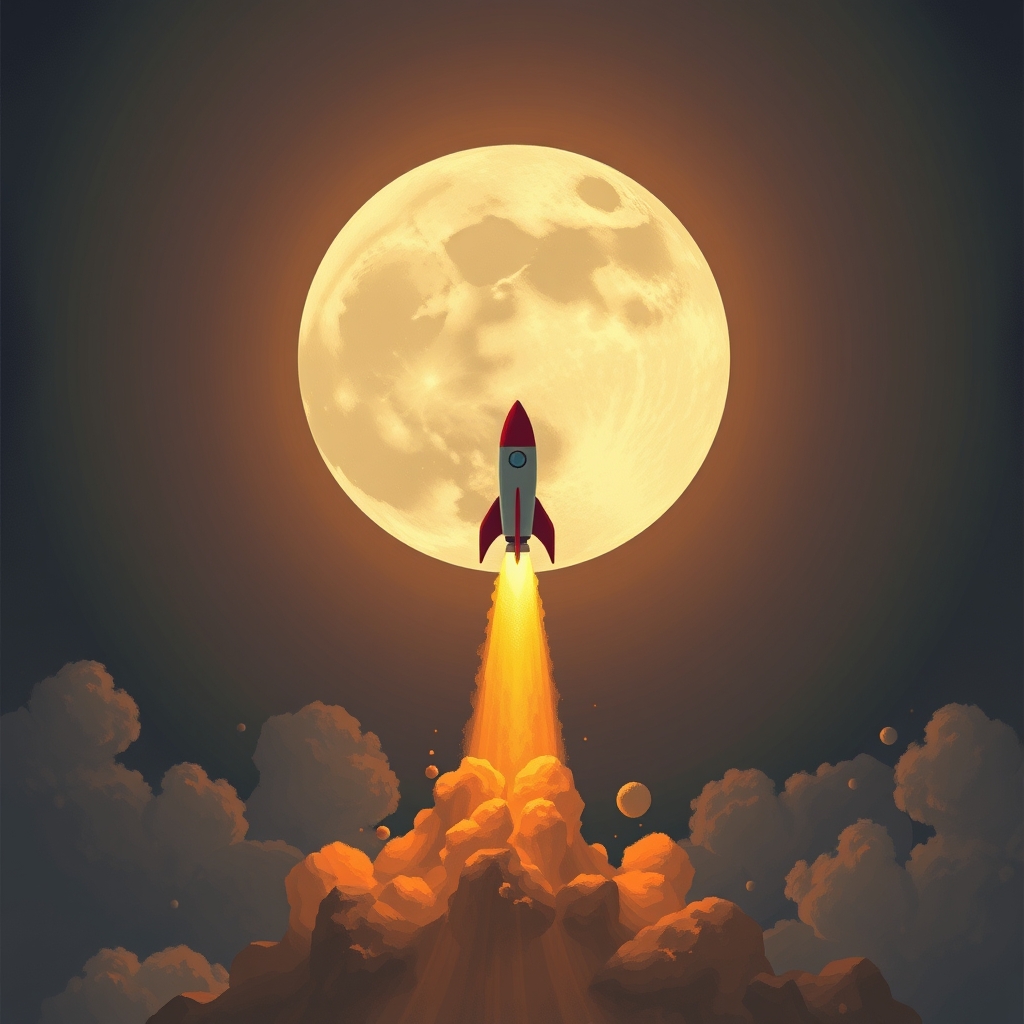 Begin to create a scenario with the text prompt “full moon