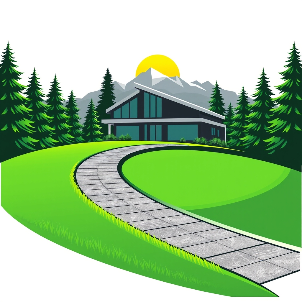 a bold, minimalist vector svg or eps logos (for a landscapin