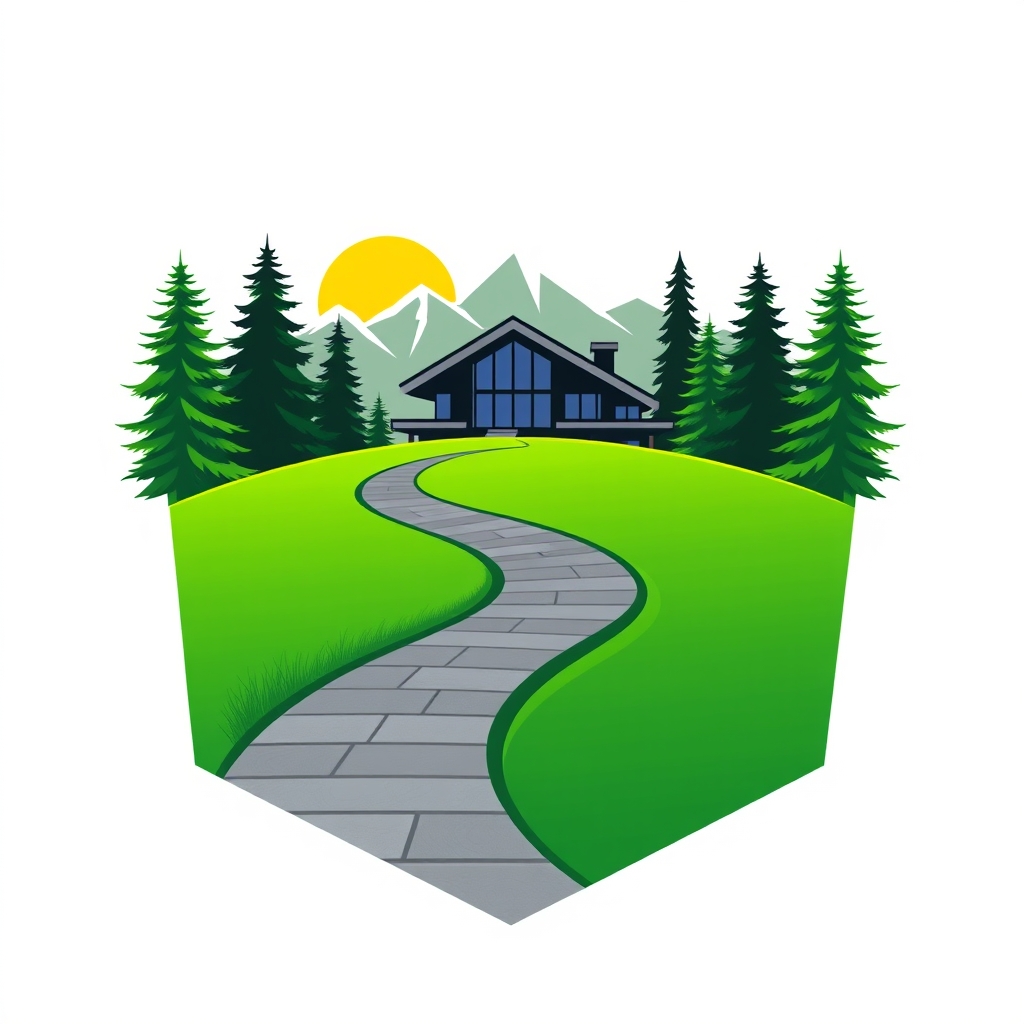 a bold, minimalist vector svg or eps logo inside a pentagon 