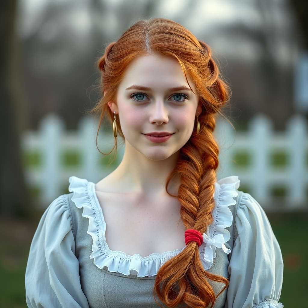 Beautiful colonial teen girl from jamestown va she has red h