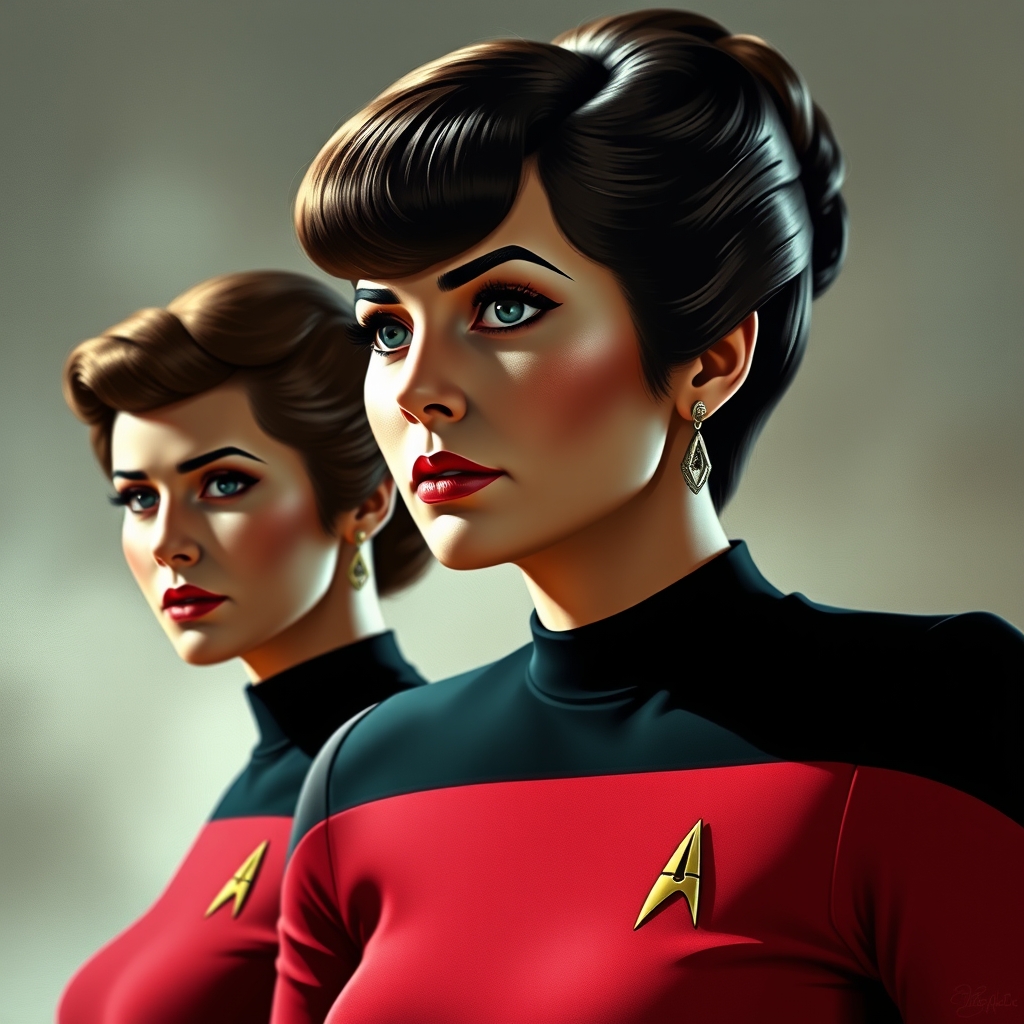 women of star trek, massive bosoms