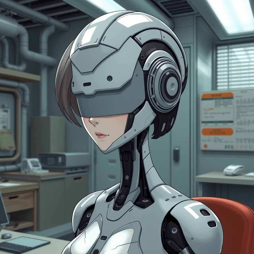 A female droid designed to look ascetically pleasing, her he