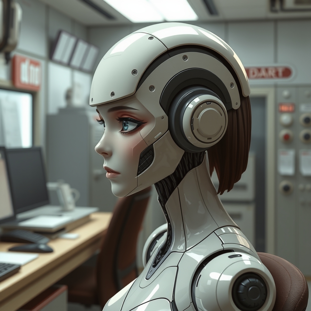 A female droid designed to look ascetically pleasing, her he