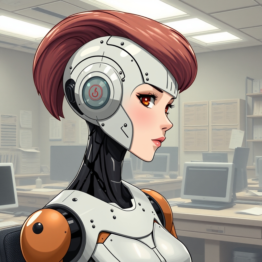 A female droid designed to look ascetically pleasing, her he