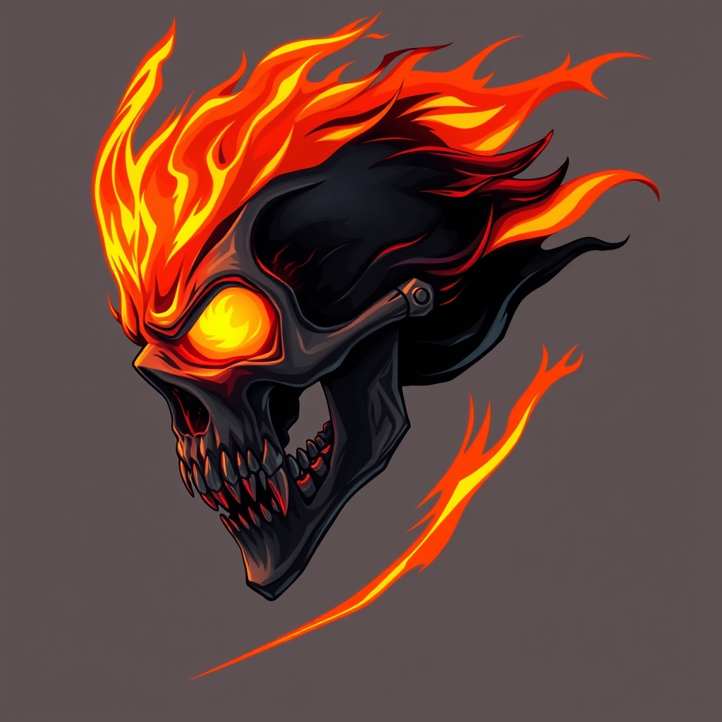 Ghost Rider flaming skull