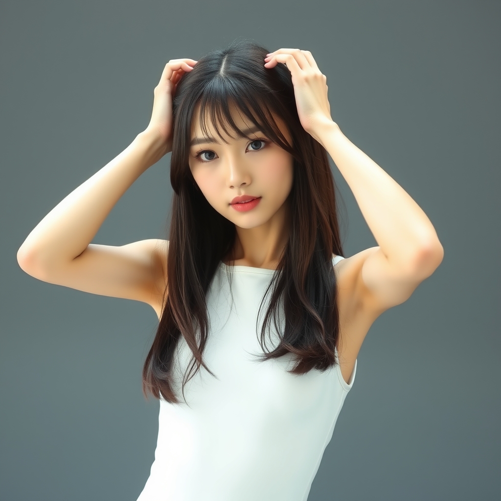 Realistic photos. A 14-year-old japanese idol girl. She's we