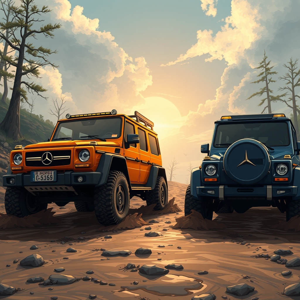 I want a Beijing BJ mountain off-road vehicle and a Mercedes