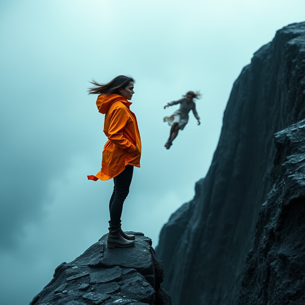 In the post apocalyptic style, at the edge of a huge terrain