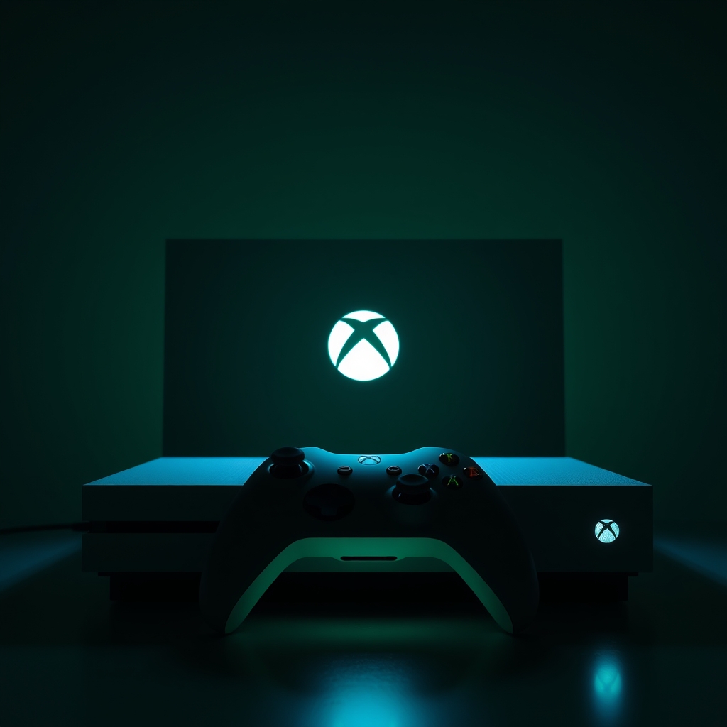 the console white light shined brightly and the Xbox logo fi