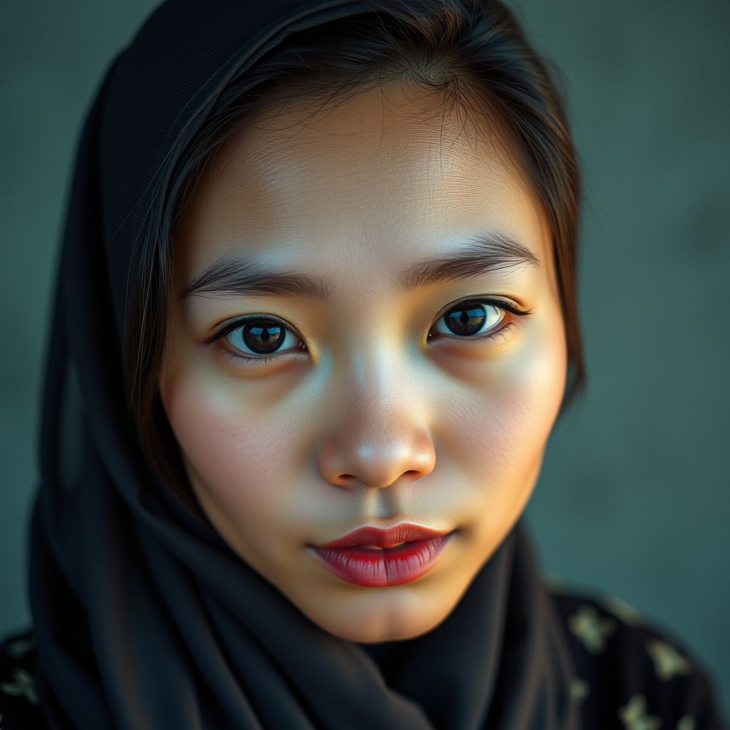 an ultra-realistic photo waist-to-head selfie of an indonesi