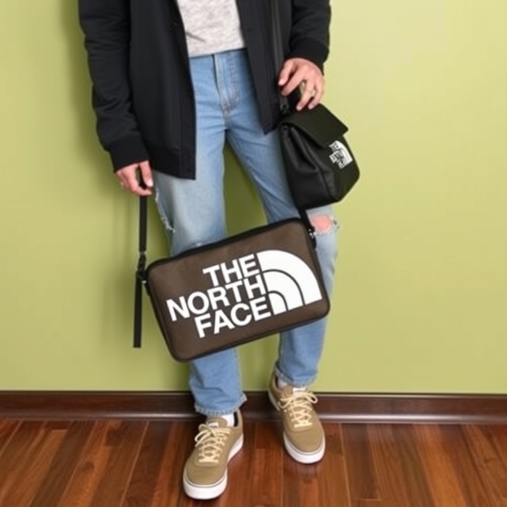 A look with a north face bookbag clothes and shoes