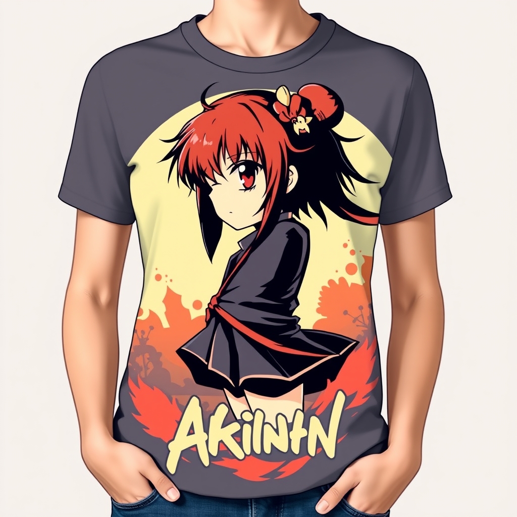 Make A design of anime in a T-shirts and Specially sure that