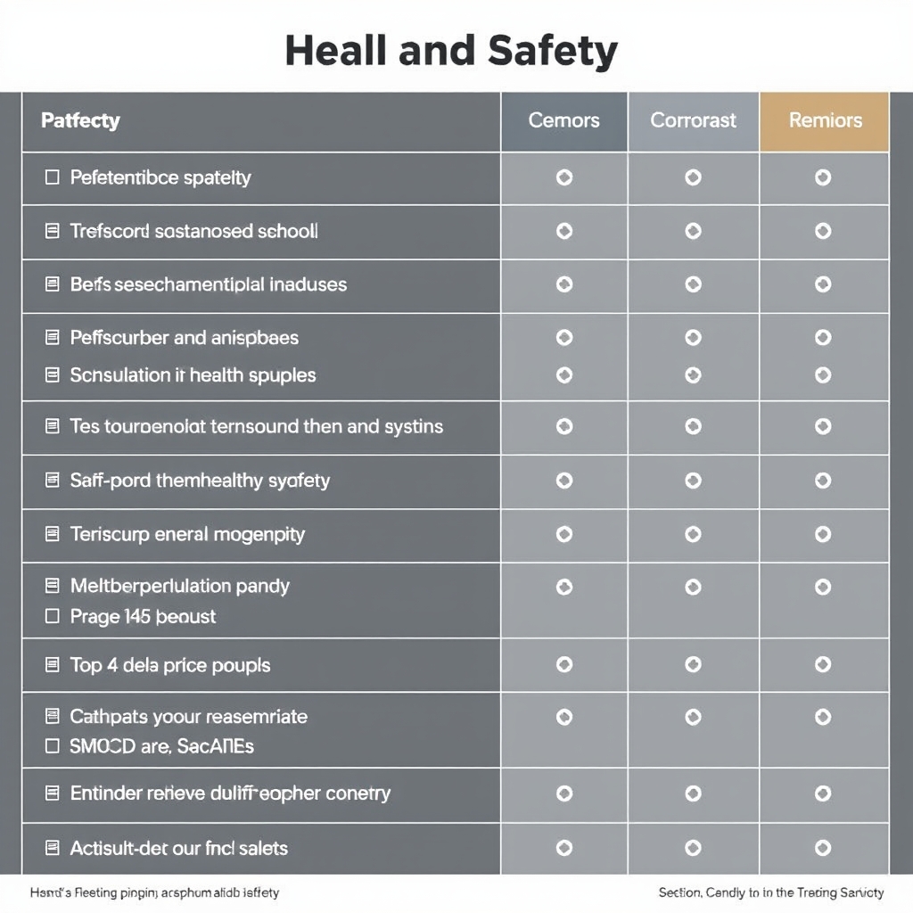 chart list health and safety