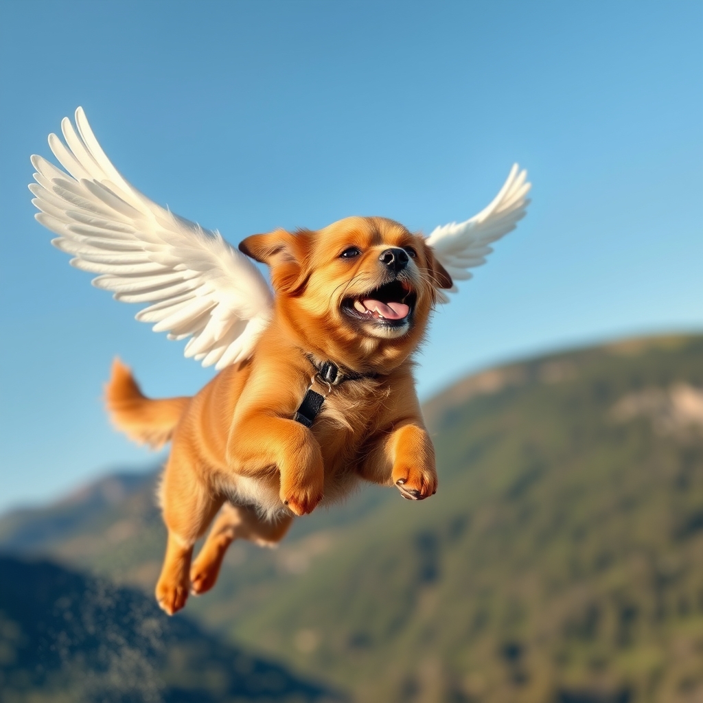Make my dog fly with wings