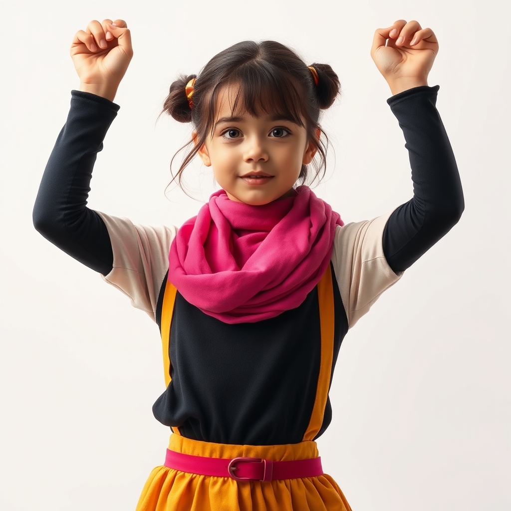 girl, arms up
