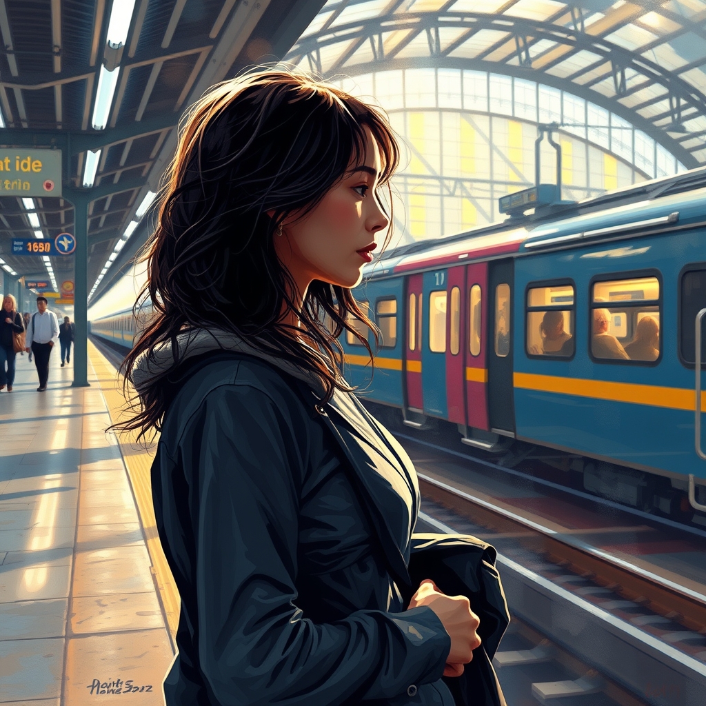 I just walked onto the platform,
looking to catch a train.
T