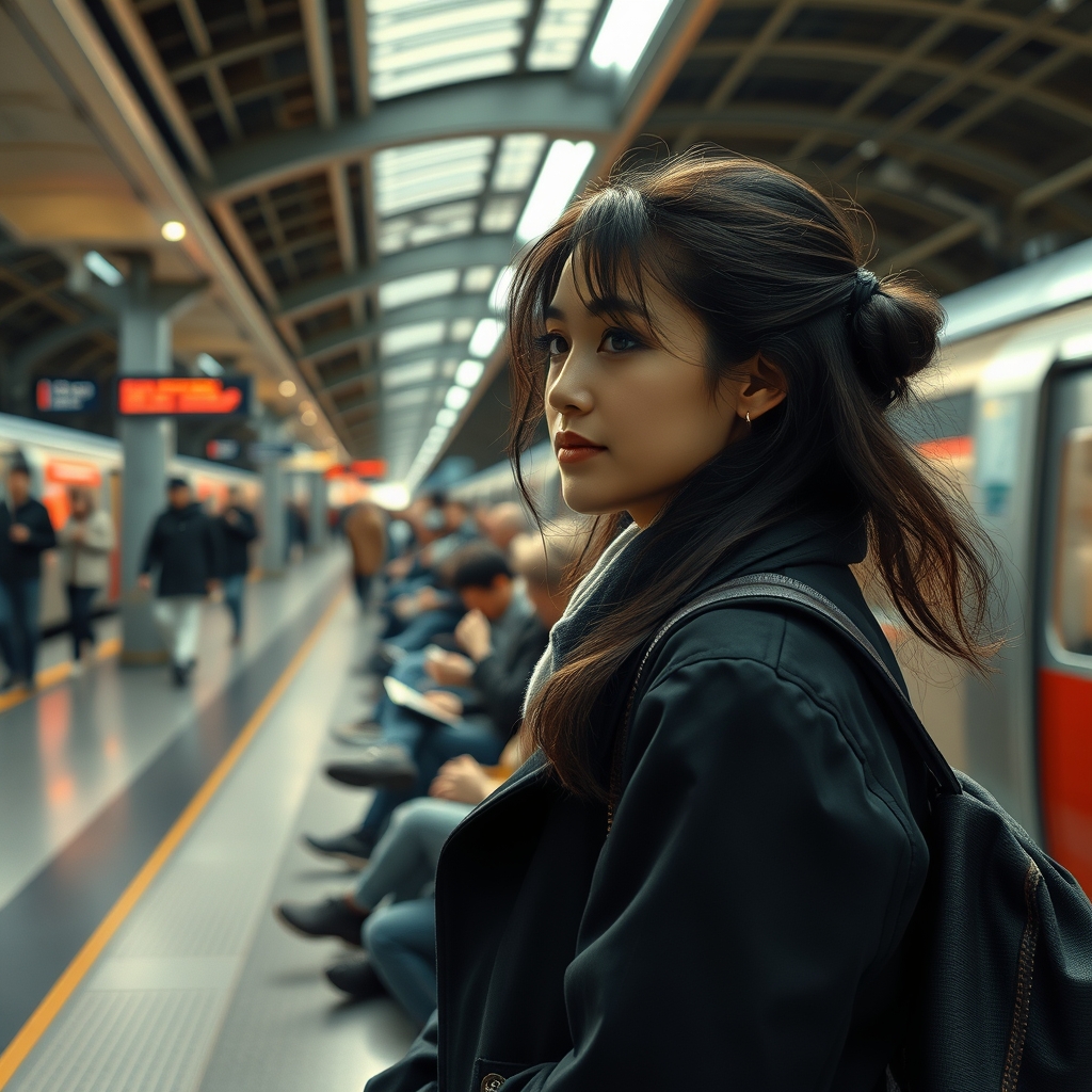 I just walked onto the platform,
looking to catch a train.
T