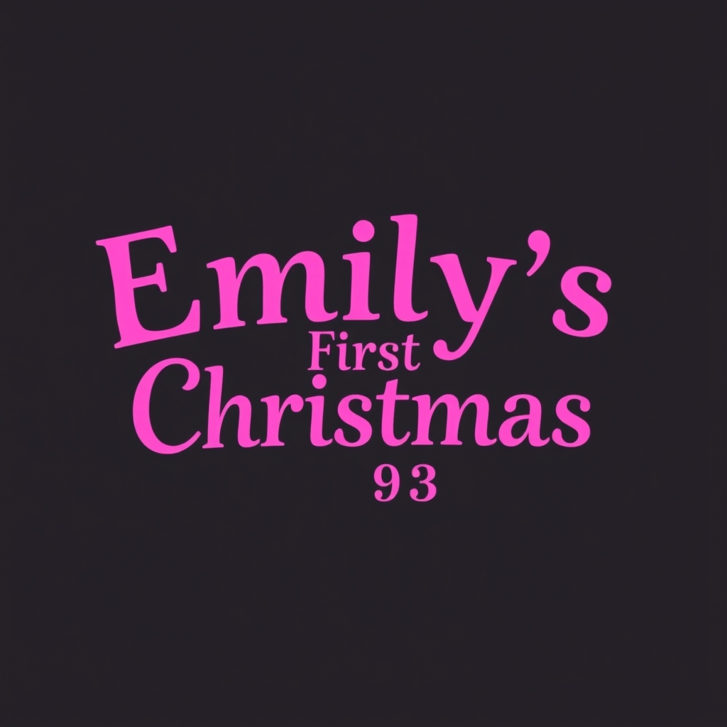 Emily's First Christmas 1993 Pink Text Logo without any pict