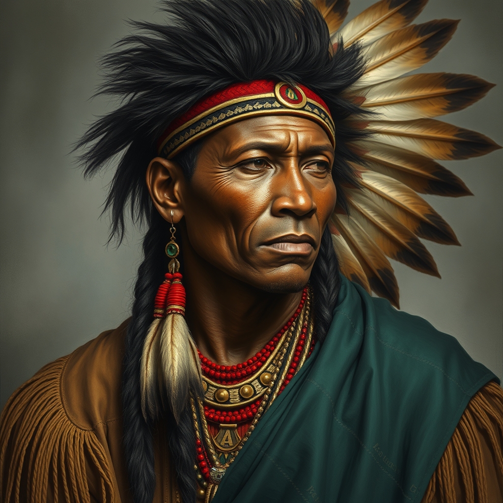 A black Indian native American back in the 1700s here in Ame