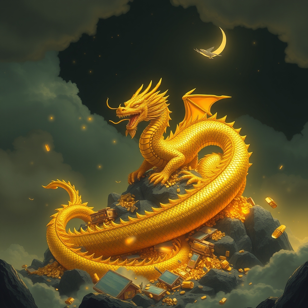 Dragon pile of gold