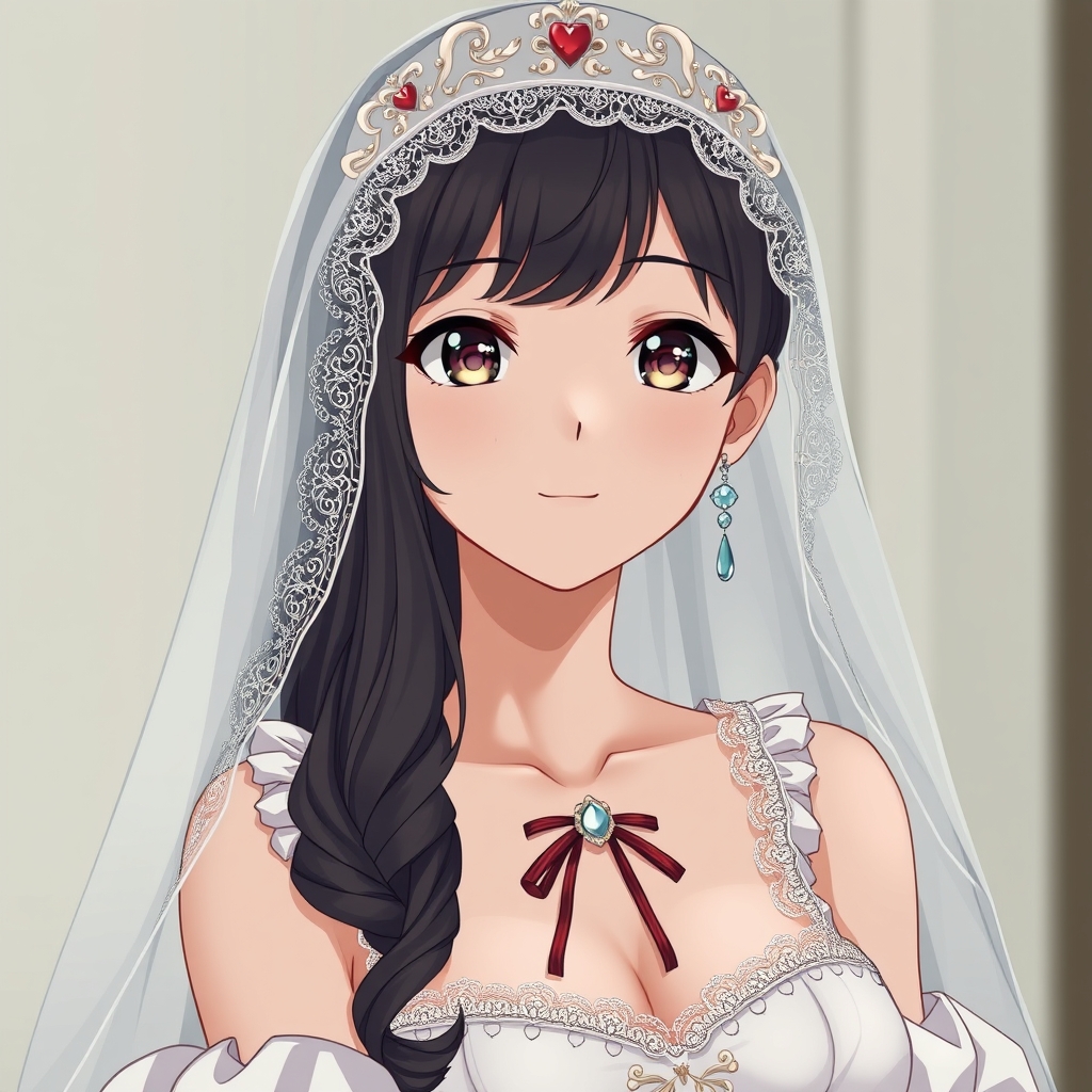 a milf dressing like a bride wearing nosehook