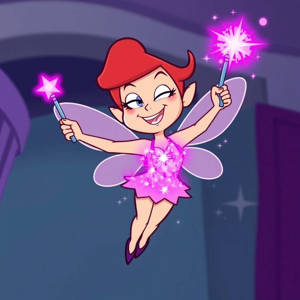 In a vibrant, cartoonish scene reminiscent of *The Fairly Od